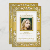 Elegant Gold Border Foto Hartelijk dank - misschie Bedankkaart (Voorkant / Achterkant)