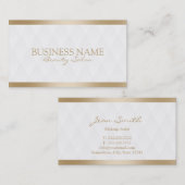 Elegant Gold Border Makeup Artist Visitekaartjes (Voorkant / Achterkant)