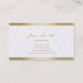 Elegant Gold Border Makeup Artist Visitekaartjes (Achterkant)