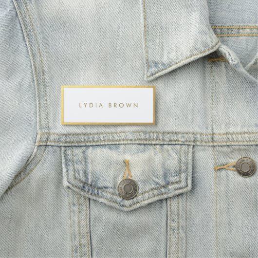 Elegant Gold Border Name Tag (In situ)