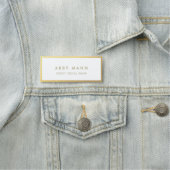 Elegant Gold Border Name Tag (In situ)