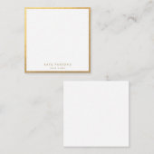 Elegant Gold Border Notitiekaartje (Voorkant / Achterkant)