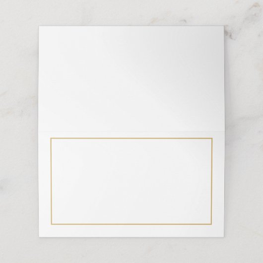 Elegant Gold Border Plaatskaartje (Buitenkant ongevouwen)