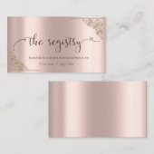 Elegant Gold Border Roos Gold Weduwregister Informatiekaartje (Voorkant / Achterkant)