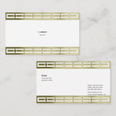 Elegant Gold Border Visitekaartje (Voorkant / Achterkant)