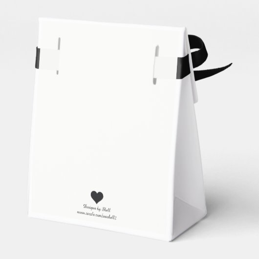 Elegant Gold Border Weduwen Hartelijk dank Bedankdoosjes (Achterkant)