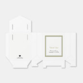 Elegant Gold Border Weduwen Hartelijk dank Bedankdoosjes (Uitgevouwen)