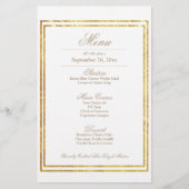 Elegant Gold Border Weduwmenu (Voorkant)