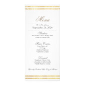 Elegant Gold Border Weduwmenu Reclamekaart (Voorkant)