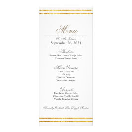 Elegant Gold Border Weduwmenu Reclamekaart