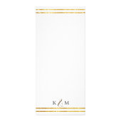 Elegant Gold Border Weduwmenu Reclamekaart (Achterkant)