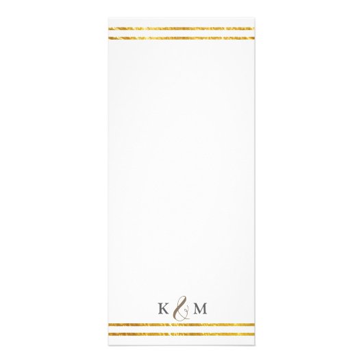 Elegant Gold Border Weduwmenu Reclamekaart (Achterkant)