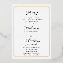 Elegant Gold Borders Classic monogram