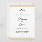 Elegant Gold Borders Minimalist Cookie Wedding Kaart (Voorkant)