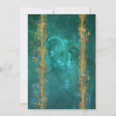 Elegant Gold Botanical Border Wedding Kaart (Achterkant)