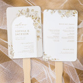 Elegant Gold Botanical Floral Arch Wedding Program Handwaaier
