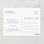 Elegant Gold Botanical Greenery Photo Holiday Post Briefkaart (Achterkant)