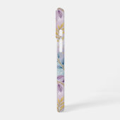 Elegant Gold Botanical Marble Mongram iPhone 16 Hoesje (Linkerkant)