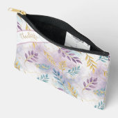 Elegant Gold Botanical Marble Personalized Etui (Open)