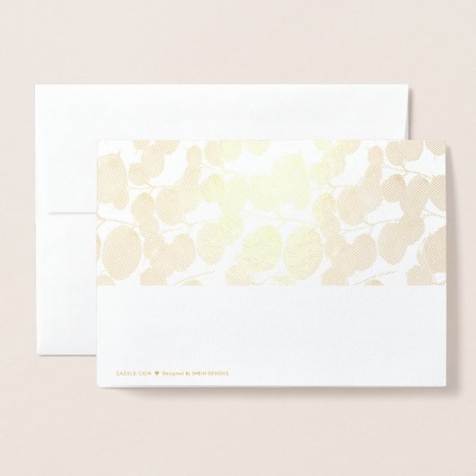 Elegant Gold Botanical Photo Save the Date Folie Kaarten (Met envelop)
