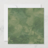 Elegant Gold Botanical Square Weddenschap Kaart (Achterkant)