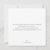 Elegant Gold Botanical Wreatfoto Hartelijk dank (Achterkant)