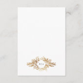elegant gold botanical wreath wedding extra info informatiekaartje (Achterkant)