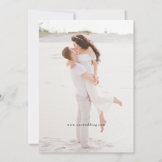 Elegant Gold Botanische Calligrafie Sparen de Datu Save The Date (Achterkant)