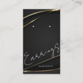 Elegant Gold Boutique Earring Display Kaart Visitekaartje (Voorkant)