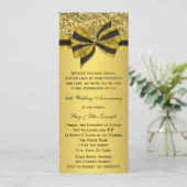 Elegant Gold Bow 50th Jubileum Party Kaart (Staand voorkant)