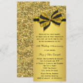 Elegant Gold Bow 50th Jubileum Party Kaart (Voorkant / Achterkant)