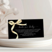 Elegant Gold Bow Book voor Baby Enclosure Kaart