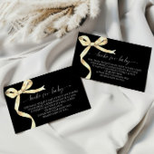 Elegant Gold Bow Book voor Baby Enclosure Kaart