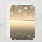 Elegant Gold Bow, Confetti Company kerst Party Kaart (Achterkant)