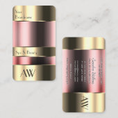 Elegant Gold Box met Glass Optics en Monogram Visitekaartje (Voorkant / Achterkant)