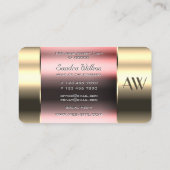 Elegant Gold Box met Glass Optics en Monogram Visitekaartje (Achterkant)