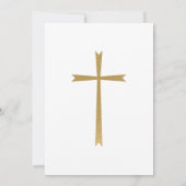 Elegant Gold Boy Baptism Invitation Kaart (Achterkant)