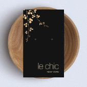 Elegant Gold Branch Black Earring Display Holger Visitekaartje