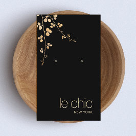 Elegant Gold Branch Black Earring Display Holger Visitekaartje