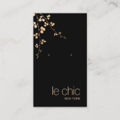 Elegant Gold Branch Black Earring Display Holger Visitekaartje (Voorkant)