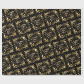 Elegant Gold Branch Pattern Happy New Year Cadeaupapier (Vlak)