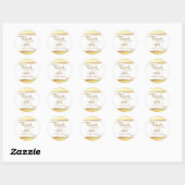 Elegant Gold Brash Stroke Wedding Sticker (Vel)