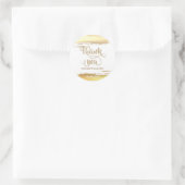 Elegant Gold Brash Stroke Wedding Sticker (Tas)