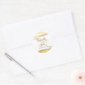 Elegant Gold Brash Stroke Wedding Sticker (Envelop)