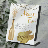 Elegant Gold Bridal Brunch Mimosa Bar Reclamebord Met Voetstuk