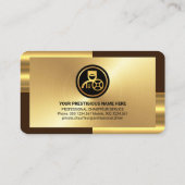 Elegant Gold Bronze Layers Chauffeur Visitekaartje (Achterkant)