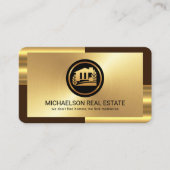Elegant Gold Bronze Layers Realty Visitekaartje (Voorkant)