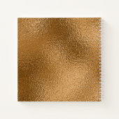 Elegant Gold Bronze Metallic Music Note Notitieboek (Achterkant)
