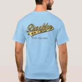 Elegant Gold Brooklyn Swoosh Logo Design T-shirt (Achterkant)