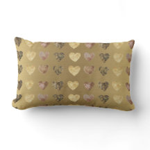 Elegant Gold Brown beige Hearts Patroon